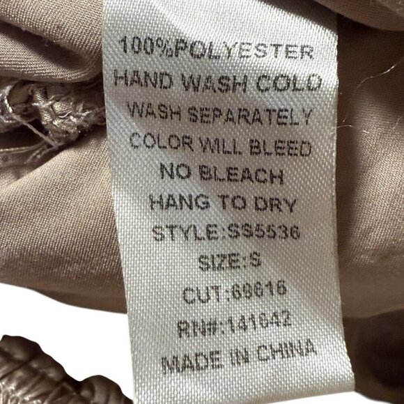 SHE + SKY Satin Jogger Pants SZ Small Metallic Shiny High‎ Rise - Picture 11 of 11